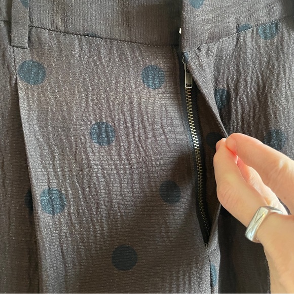 Creatures of Comfort semi sheer polka dot pants trousers fits size 6 brown - Picture 6 of 12